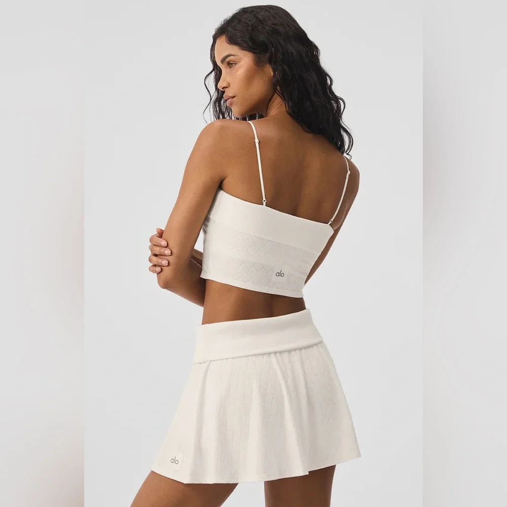 All doubles only Cropped Top and Skirt Set
